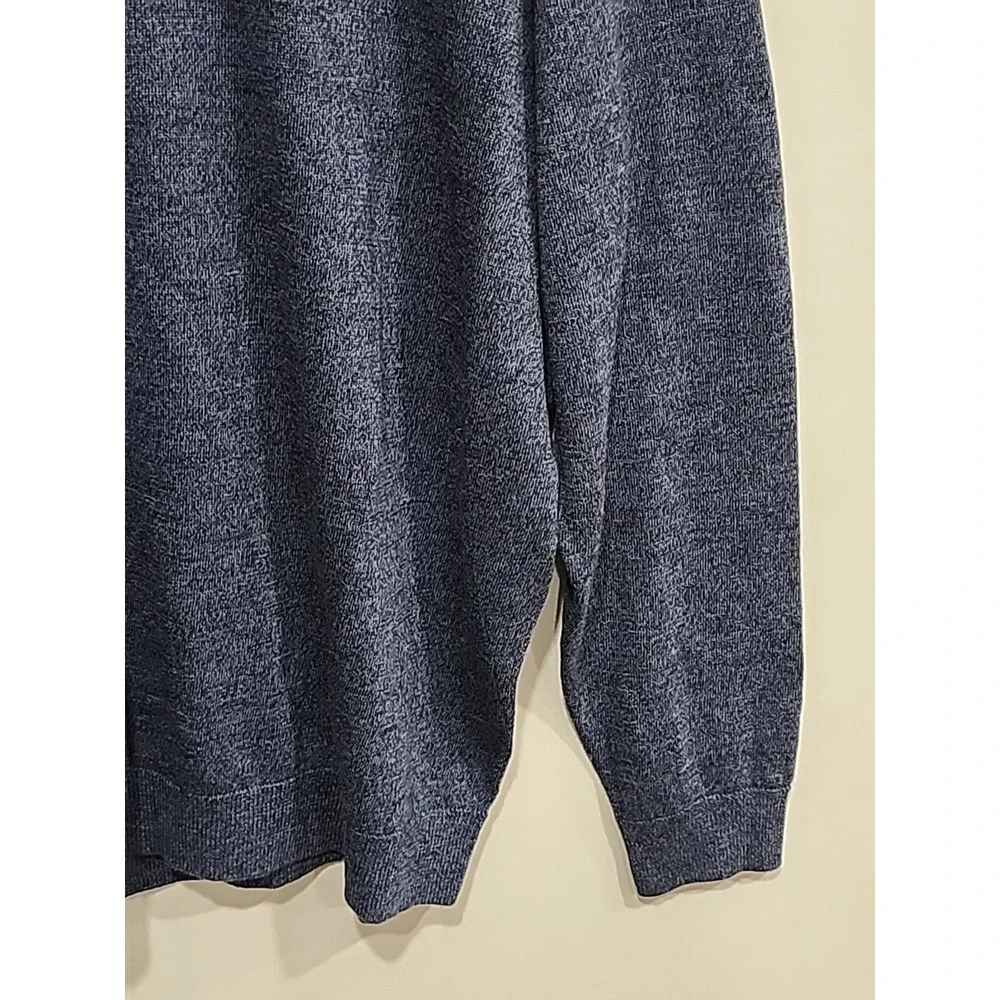 Turnbury NWT Extra Fine Merino Wool Sweater Mens XL Dark Blue Round Neck Soft‎
